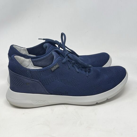 Kizik Madrid Eco-Knit Shoes Mens 13 W Wide Blue Hands Free Lightweight Sneakers - Picture 1 of 16